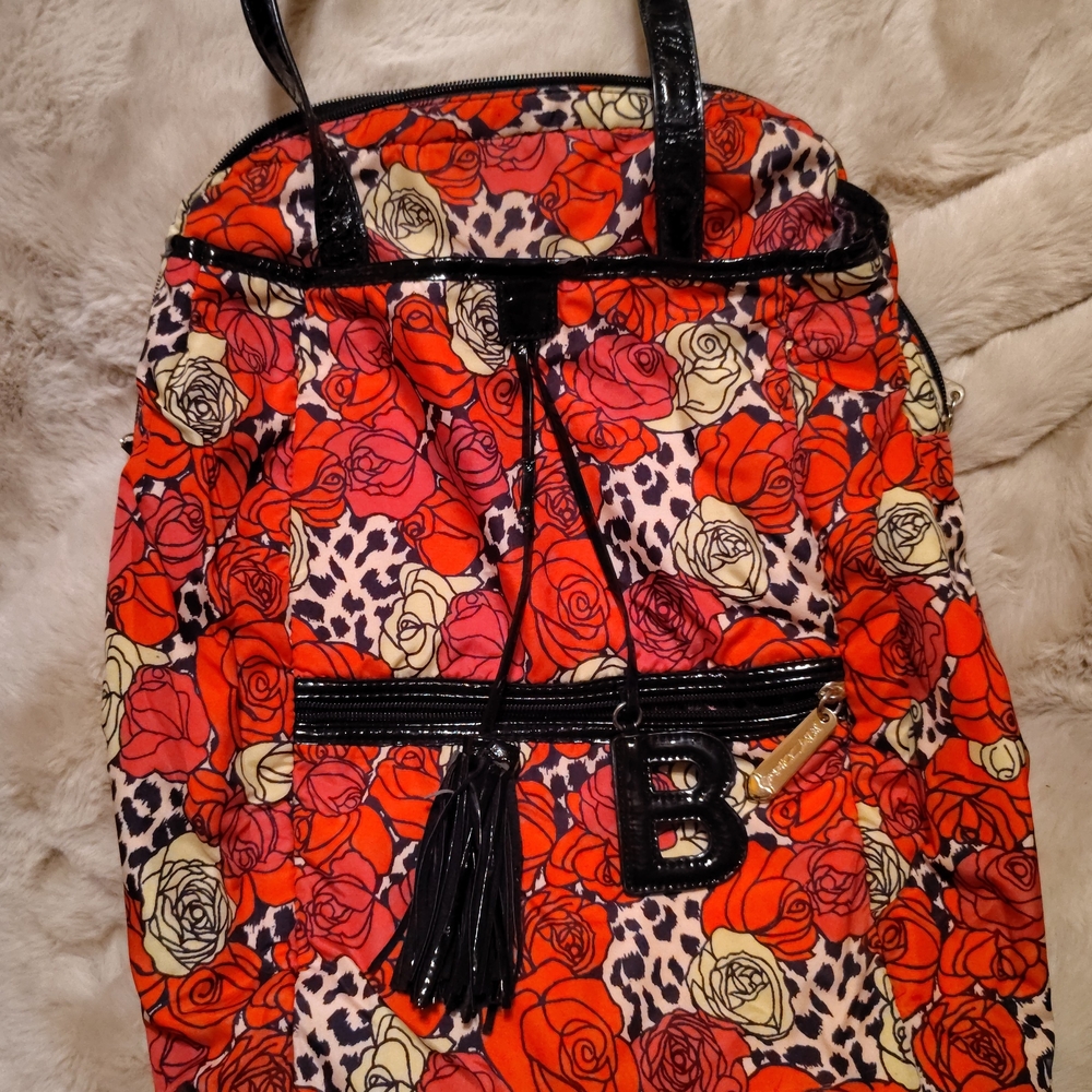 Floral and Leopard Print Tote Bag